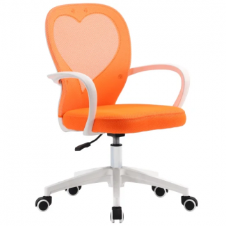 Комп'ютерне крісло STACEY помаранчеве/білий каркас/Стесі (Стеси)