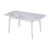 Керамічний стіл TM-76 вайт клауд + білий 120-160