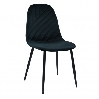 Стілець N-170 чорний велюр + чорний