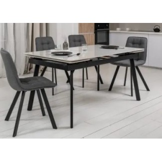 Керамічний стіл TM-98 білий мармур + чорний 150/210х90х76 Керамічний стіл TM-98 білий мармур + чорний 150/210х90х76 в Одессе от магазина «Оникс»