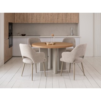 Стіл шпоноване МДФ Амбра TM-235 ясень + теплий пісок d 120 Стіл шпоноване МДФ Амбра TM-235 ясень + теплий пісок d 120