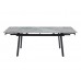 Керамічний стіл TM-98 б'янко каррара грей + чорний 150/210х90х76