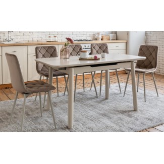 Керамічний стіл TM-92 крема саббія + капучино 110/150х75