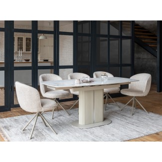 Керамічний стіл Комо TML-1306 статуаріо анго + бежевий 120/180х85 в Одессе от магазина «Оникс»