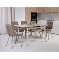 Керамічний стіл TM-76 крема саббія + капучино120/160х80 Керамічний стіл TM-76 крема саббія + капучино120/160х80