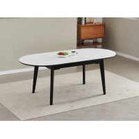 Керамічний стіл TM-126 білий мармур + чорний Керамічний стіл TM-126 білий мармур + чорний