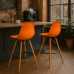 Високий барний стілець Тауер Вуд помаранчевий