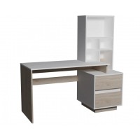 Комп'ютерний стіл HECTOR_B/G_R 150х60 Білий діамант / Гікорі рокфорд світлий/Хектор
