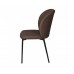Стілець кухонний CARO Чорний каркас / Коричневий тканина/Каро