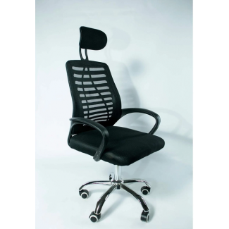 Крісло офісне REX-2, колір чорний/сітка чорна/Рекс 2