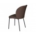 Стілець кухонний CARO Чорний каркас / Коричневий тканина/Каро
