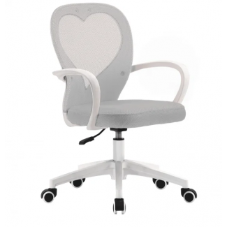 Комп'ютерне крісло STACEY світло-сіре/білий каркас/Стесі (Стеси)