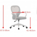 Комп'ютерне крісло STACEY світло-сіре/білий каркас/Стесі (Стеси)