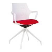 Офісный стілець GEMINA white SWG PL68W-4S/Геміна
