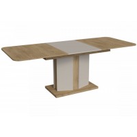 Обідній стіл розкладний CRYSTAL D/K MAX 160(190-220)х90 дуб кремона торро/кашемір/Кристал Обідній стіл розкладний CRYSTAL D/K MAX 160(190-220)х90 дуб кремона торро/кашемір/Кристал