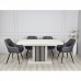 Стіл обідній рокладний CASANDRA S/A MAX 160(210)x90 шовковий камінь / антрацит/Касандра