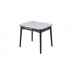 Керамічний стіл TM-87-1 білий мармур + чорний 90-120