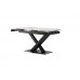 Керамічний стіл TML-817-1 білий мармур + чорний 120-180