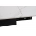 Керамічний стіл TML-817-1 білий мармур + чорний 120-180