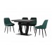 Керамічний стіл TML-860-1 чорний онікс 110-150см