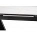 Керамічний стіл TML-870 білий мармур + чорний 160-200