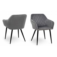 Крісло Акура (Велюр сірий)