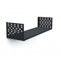 Полиця навісна Візерунок 170х700х220 Меткас, 25 кг/полицю, ЛДСП, антрацит-антрацит