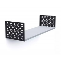 Полиця навісна Візерунок 170х700х220 Меткас, 25 кг/полицю, ЛДСП, антрацит-білий сніг