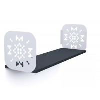 Полиця навісна Дім 220х900х220 Меткас, 25 кг/полицю, ЛДСП, антрацит-білий сніг