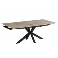 Стіл обідній Квант (чорний/Шекспір грей) 1600(+600)*900