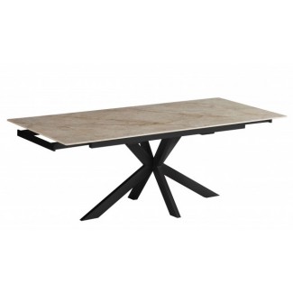 Стіл обідній Квант (чорний/Шекспір грей) 1600(+600)*900