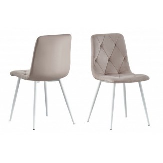 Стілець Меморі (Білий/велюр бежевий)/Мемори