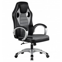 Крісло геймерське Форсаж (сірий/чорний)