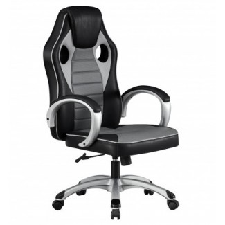 Крісло геймерське Форсаж (сірий/чорний)