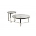 Кавовий стіл CB-2 прозорий + срібло