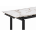 Стіл обідній Оріон (чорний/кераміка нефрит білий) 1100(+25+25) × 70