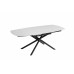 Стіл обідній Гатвік (чорний/кераміка білий) 1300(+300+300)х900