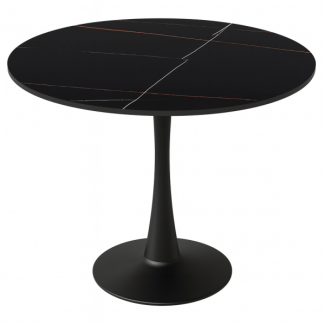 Круглий стіл з керамічною стільницею та металевою основою Ø90 см Тюльпан С чорний мармур Круглий стіл з керамічною стільницею та металевою основою Ø90 см Тюльпан С чорний мармур в Одессе от магазина «Оникс»