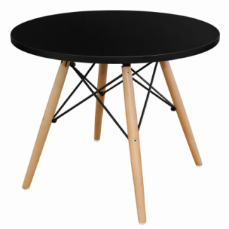 Журнальний столик Тауер Вуд чорний круглий Журнальний столик Тауер Вуд чорний круглий