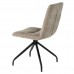 Стілець кухонний DAMIR з поворотним механізмом на 180° Чорний каркас/Темний беж тканина/Дамір