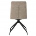 Стілець кухонний DAMIR з поворотним механізмом на 180° Чорний каркас/Темний беж тканина/Дамір