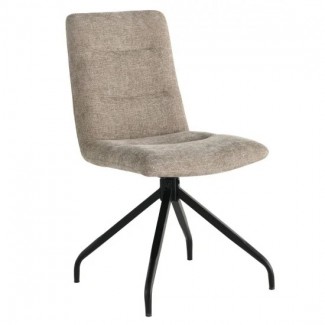 Стілець кухонний DAMIR з поворотним механізмом на 180° Чорний каркас/Темний беж тканина/Дамір в Одессе от магазина «Оникс»
