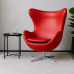 Дизайнерське крісло червона екошкіра Егг