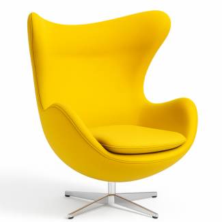 Дизайнерське крісло Егг жовта екошкіра в Одессе от магазина «Оникс»