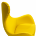 Дизайнерське крісло Егг жовта екошкіра Дизайнерське крісло Егг жовта екошкіра