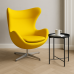 Дизайнерське крісло Егг жовта екошкіра Дизайнерське крісло Егг жовта екошкіра