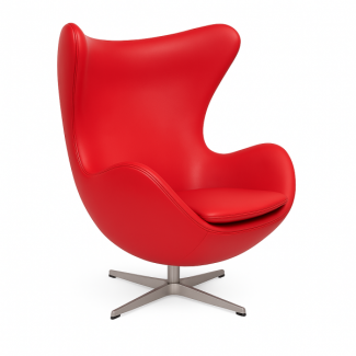 Дизайнерське крісло червона екошкіра Егг
