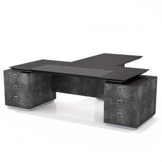 Стіл керівника з брифнг приставкою Моріон 23/11 Камінь 2560 x 2400 в Одессе от магазина «Оникс»