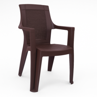 Стілець Мілан з підлокітниками ротанг коричневий в Одессе от магазина «Оникс»