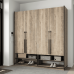 Шафа розпашна на 4 дверки з штангами R-0008 1969х570х2100